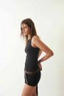 Vestido Leblon Asimetrico Negro
