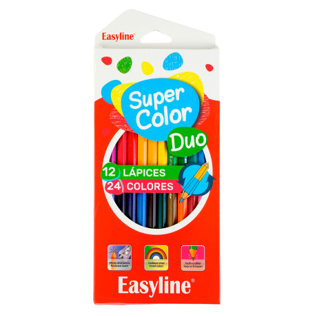 Lapices de colores x12 unidades doble color Easyline Lapices de colores x12 unidades doble color Easyline