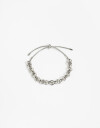 Pulseras Flexibles Metal Pulsera Ajustable De Eslabones - Plateado Rodio