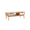 Mesa de Living Nordica Roble/Gris claro/Blanco