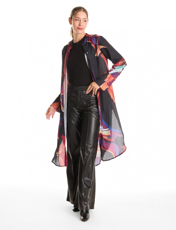 Tunica Gasa Print NEGRO/MULTI