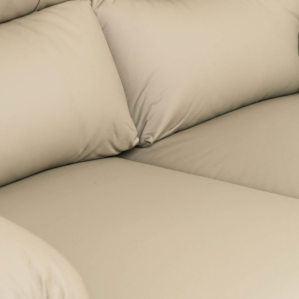 RECLINER MANUAL 2 CUERPOS CUERO-Y-SIMIL-CUERO MARRON LINA TAUPE
