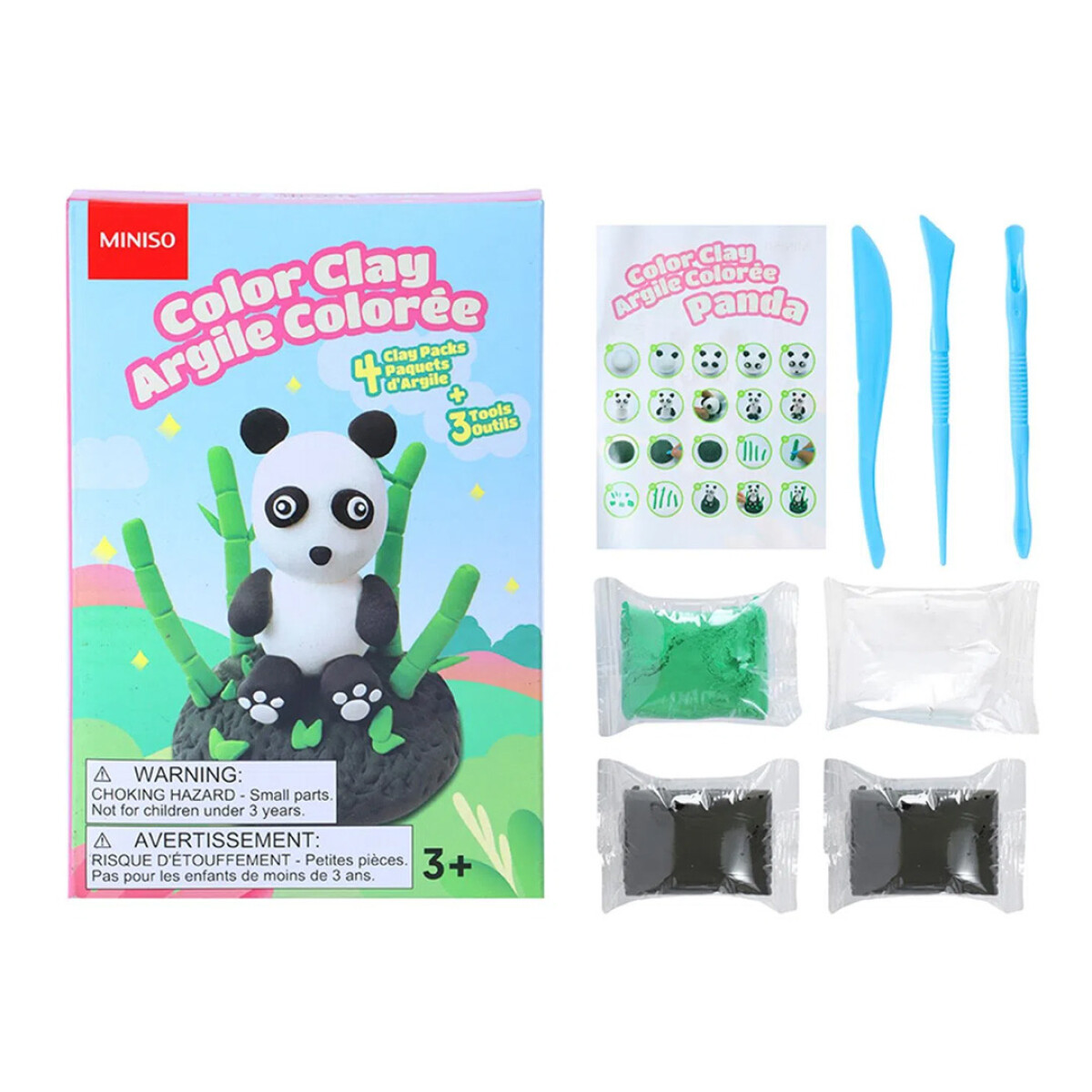 Plasticina 4pcs - panda 