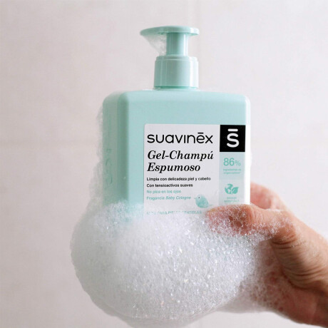 Gel Shampoo Espumoso p/Baño Cuerpo Pelo Bebé Suavinex 300Ml Verde