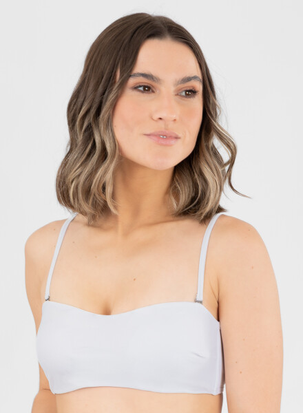 Top strapless Blanco