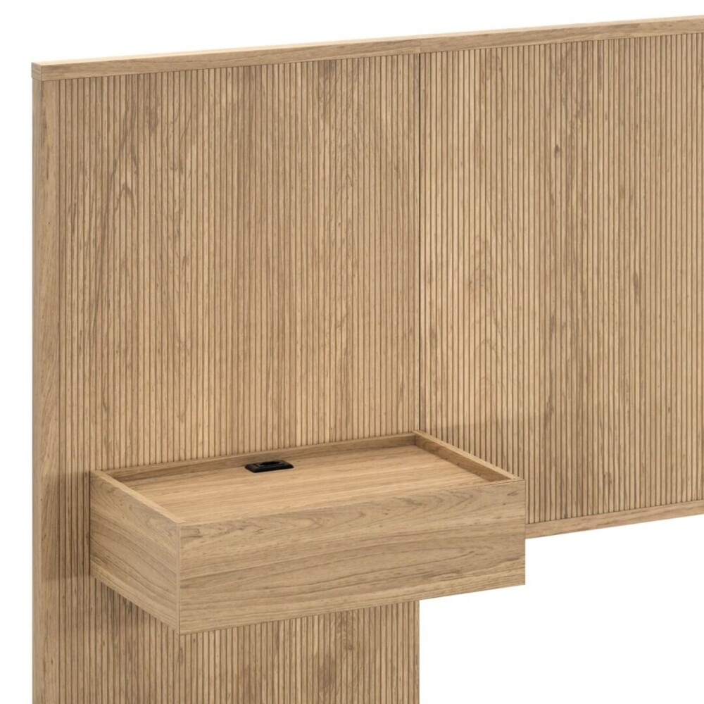 Respaldo King continuo con mesa de luz Hanover