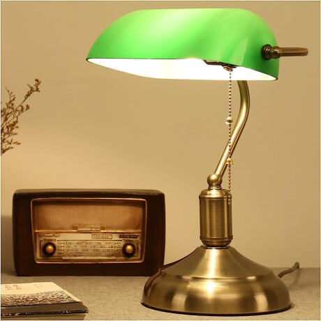 Lámpara De Banquero Lámpara De Escritorio Con Interruptor verde