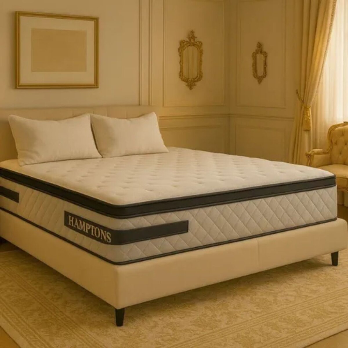 Sommier 2 Plazas Platinum - Beige 