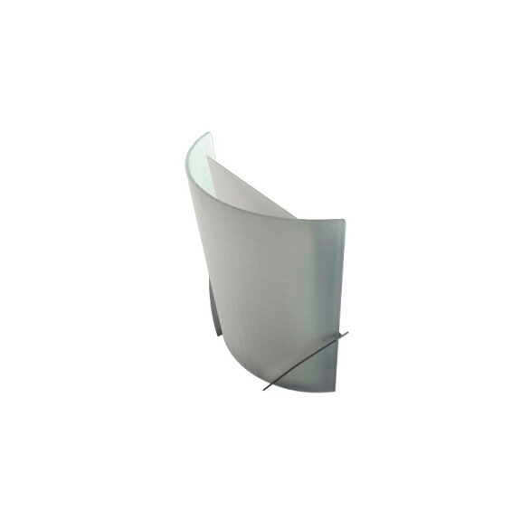 Aplique de pared, en acero blanco y vidrio satinado, para 2 PL-C 18W BK5025