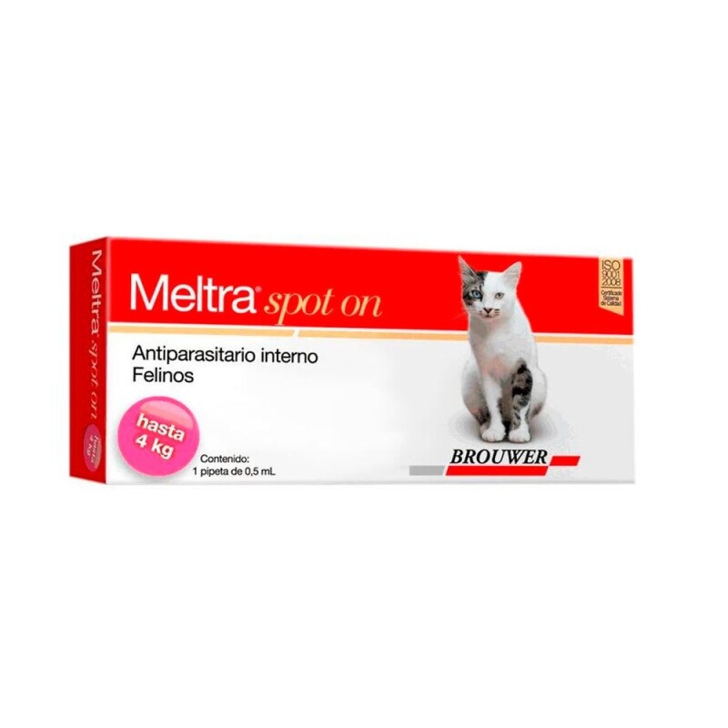 MELTRA SOPOT ON ANTIPARASITARIO INTERNO EN FORMA DE PIPETA PARA GATOS HASTA 4 KG MELTRA SOPOT ON ANTIPARASITARIO INTERNO EN FORMA DE PIPETA PARA GATOS HASTA 4 KG