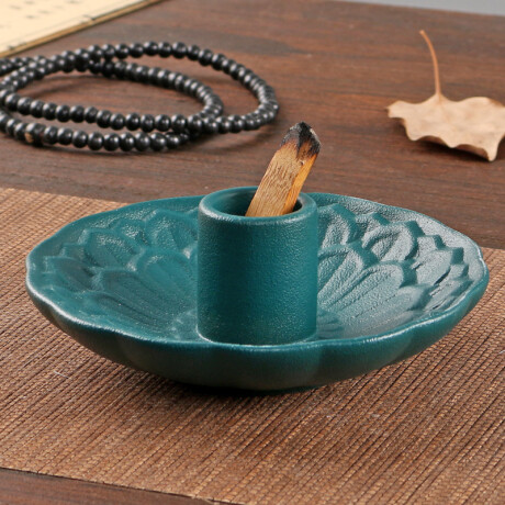 Quemador De Palo Santo Con Diseño Verde