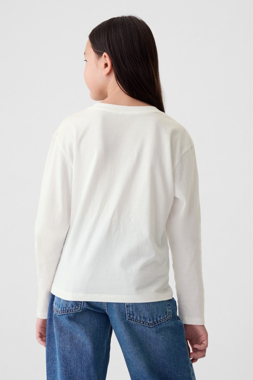 Remera Logo Gráfico Manga Larga Niña New Off White