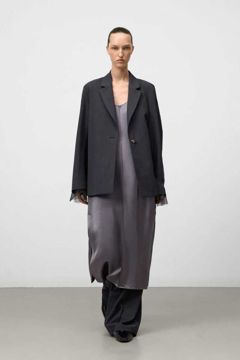 CHAQUETA Gris Melange