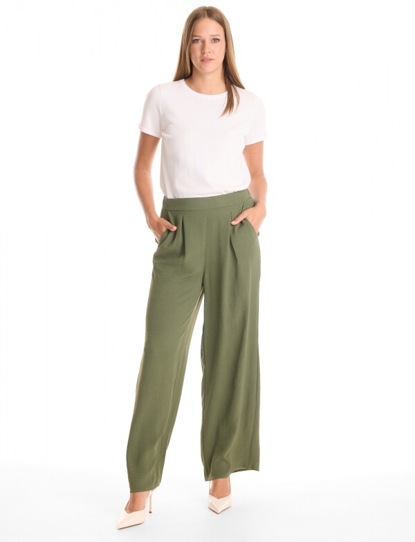 Palazzo Wide Leg Pinzas VERDE