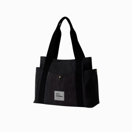 Bolso Tote Bag de tela Mis Petates Negro