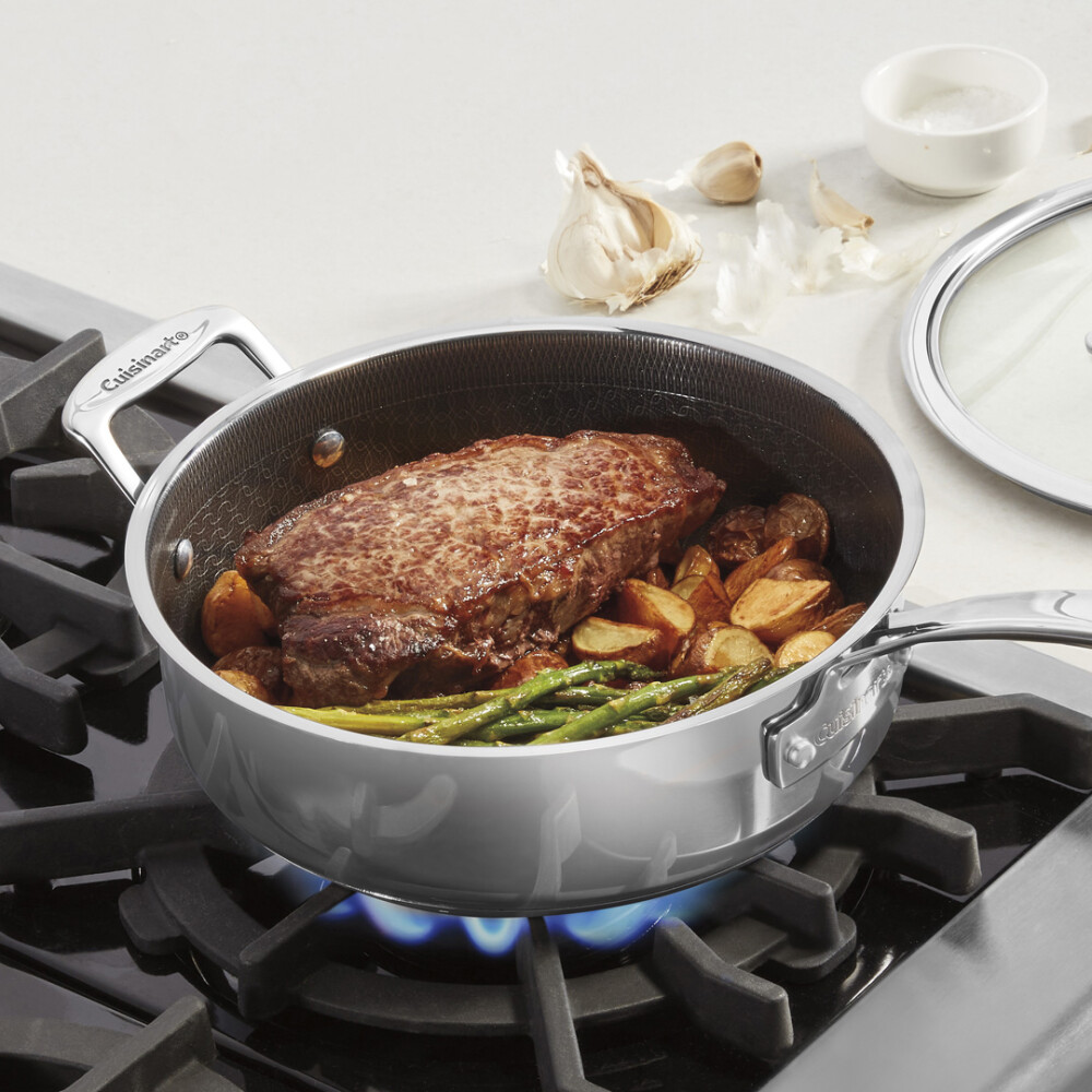 Cuisinart® FUSIONPLUS HYBRID SARTÉN PARA SALTEAR 3.5 QT CON ASAS COOL GRIP Y TAPA N/A