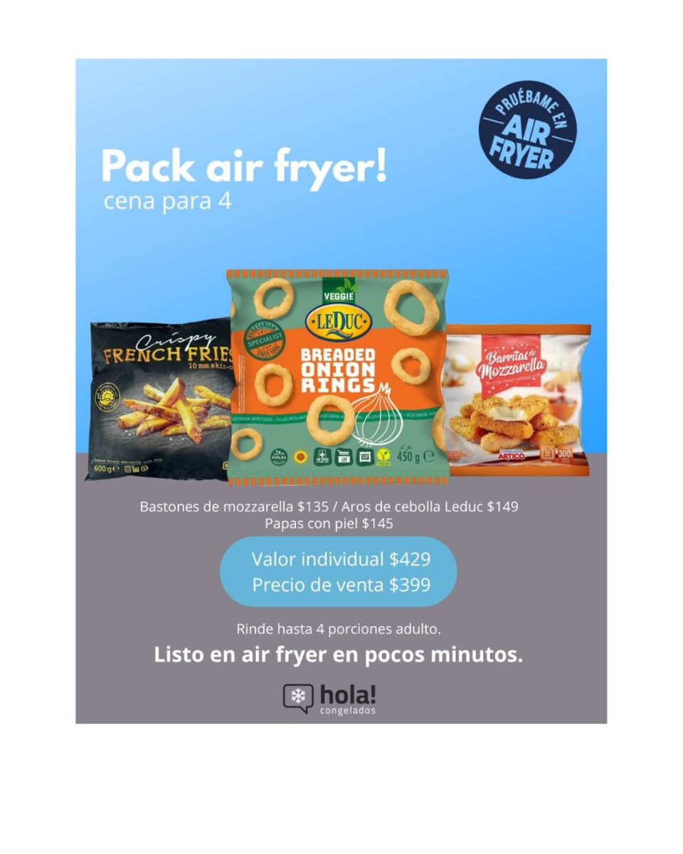 PACK AIR FRYER! CENA PARA 4 