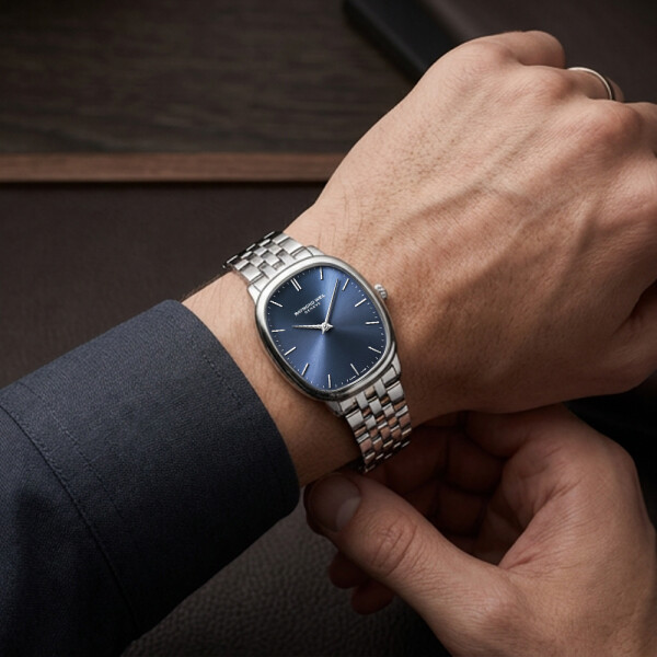 Reloj RAYMOND WEIL Toccata Heritage de acero con esfera azul Reloj RAYMOND WEIL Toccata Heritage de acero con esfera azul