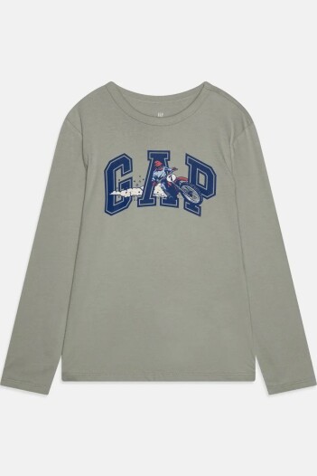Remera Logo Gap Manga Larga Niño Motorcycle
