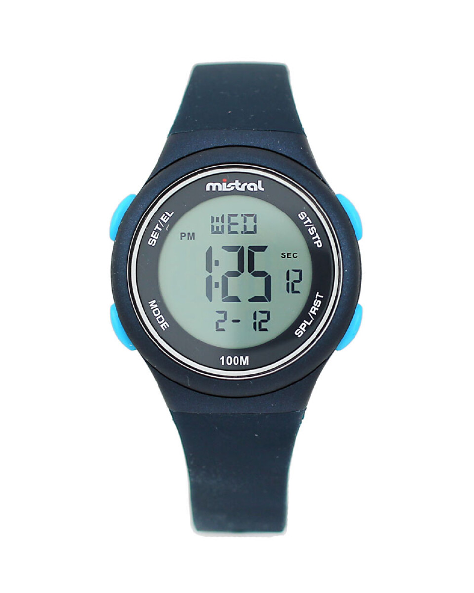 Reloj Mistral Deportivo Silicona Azul. "Producto sin caja" 