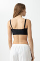 Bikini top Santorini bordado negro