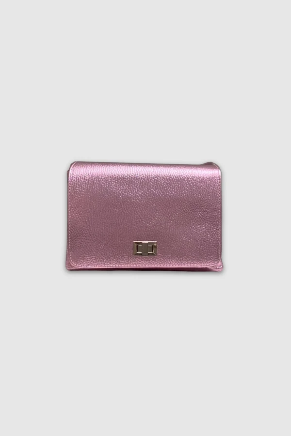 Cartera Gala Rosado Metalizado