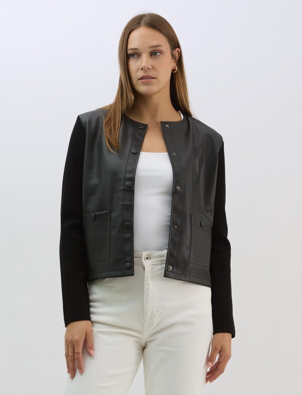 Chaqueta Combinada E NEGRO