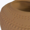 FLORERO CERAMICA BEIGE OSC 30X30X30CM Unica