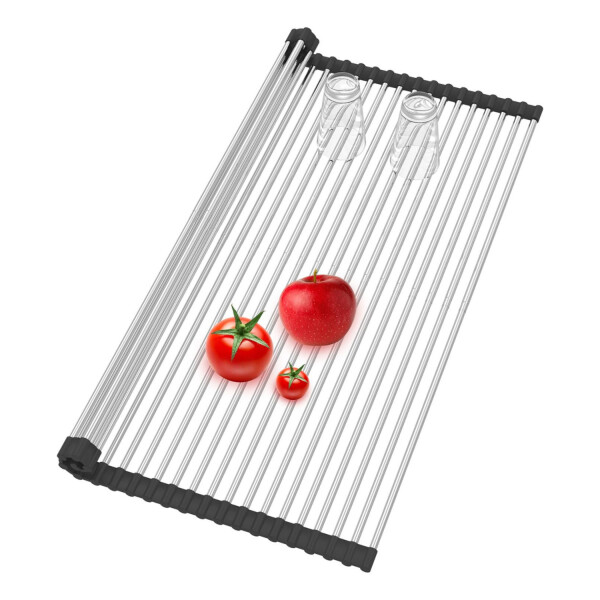 Escurridor De Platos Frutas Verduras Plegable 52x34 Cocina Variante Color Negro