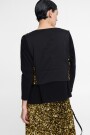 VEST DE LENTEJUELAS CON BOTON Oro