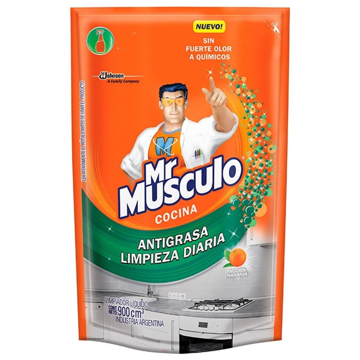 Limpiador Mr. Músculo Cocina Antigrasa Limpieza Diaria - DP 900 ML 
