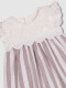 Vestido Combinado De Rayas Berenjena