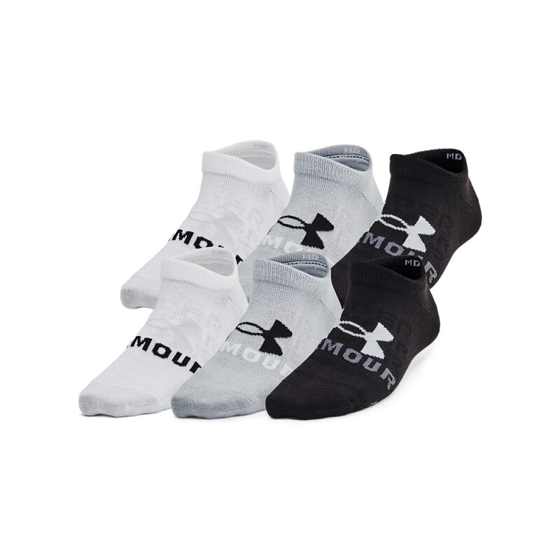 UA Yth Essential No Show 6pk-PNK BLK-005