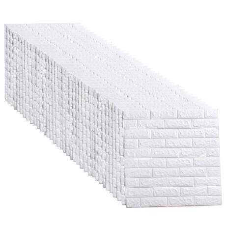 Placa adhesiva de ladrillo para pared x50 BLANCO