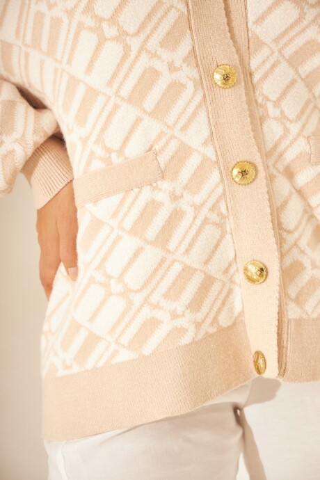 SACO MONOGRAM BEIGE-CRUDO