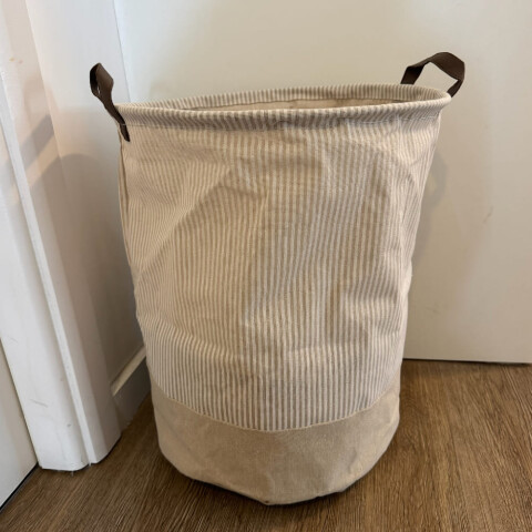 Canasto cesto para ropa sucia tela Beige