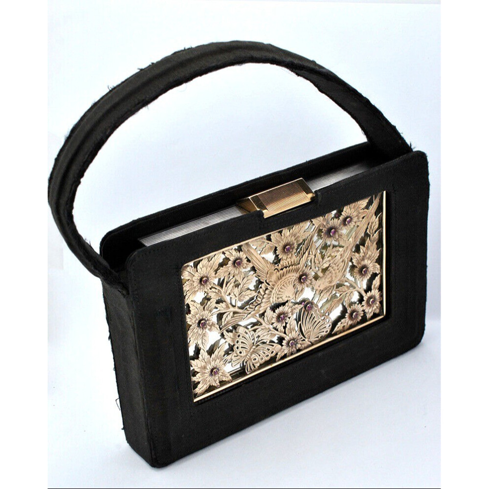 Caja Cartera Estuche De Belleza Cosmetica Boucheron Paris De Plata, Oro Y Rubies. Art Deco. Hermosa!! Caja Cartera Estuche De Belleza Cosmetica Boucheron Paris De Plata, Oro Y Rubies. Art Deco. Hermosa!!
