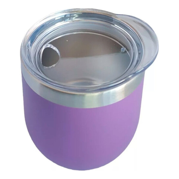 Set Termo 1L Goldtech Mate Con Tapa 230 ML Acero Inoxidable Variante Color Violeta
