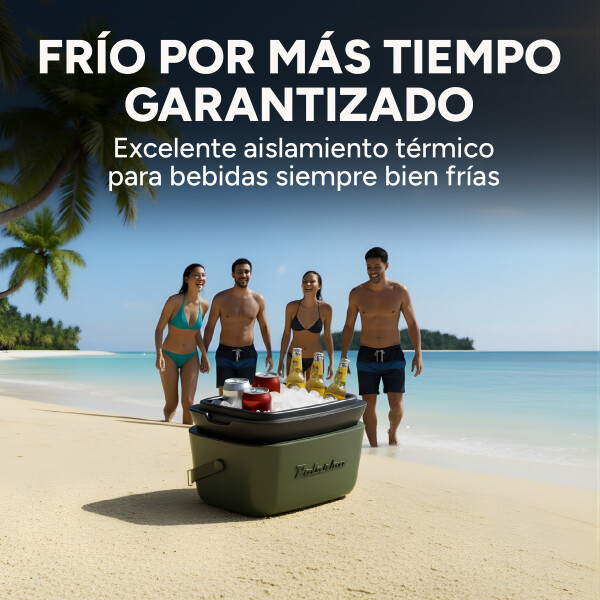 Conservadora Hielera Vintage 20L Litros Latas Hielo Polarbox Color Gris