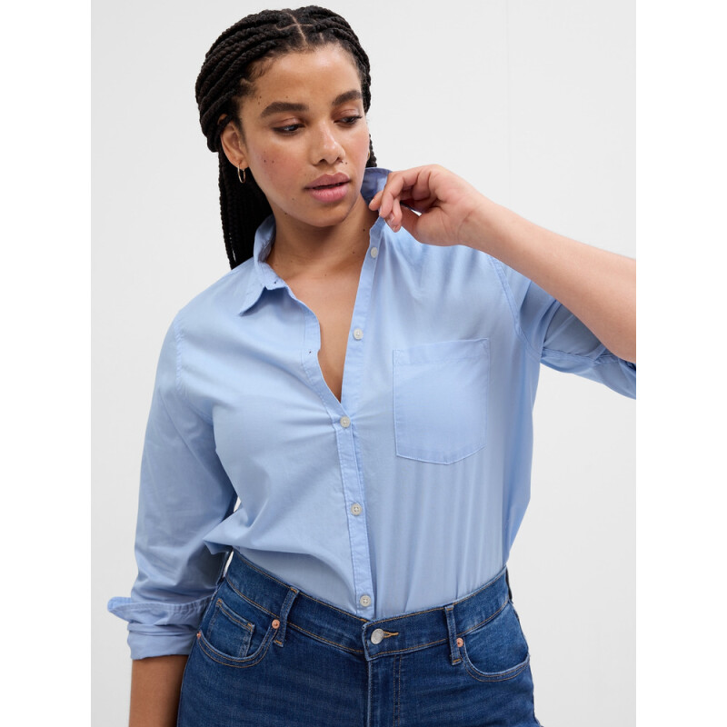 V-LS CLASSIC SHIRT BLUE CRYSTAL