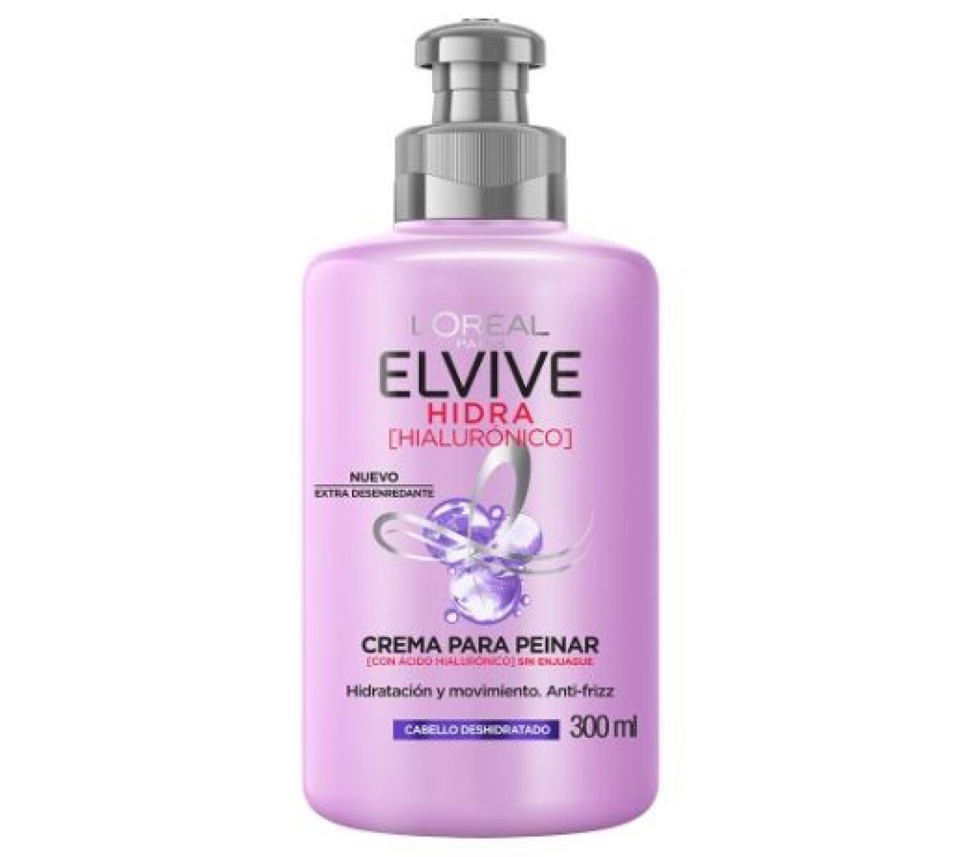 Elvive Crema de Peinar Hidra Hialurónico 300ml – Hidratación y Suavidad