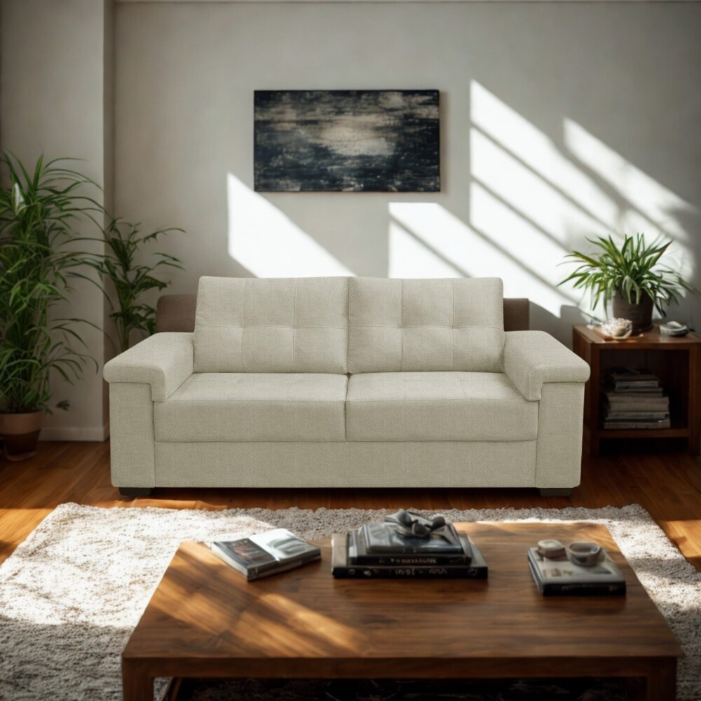 Sillón 3 Cuerpos en tela de Lino - Palazio Beige