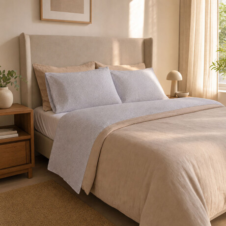 JGO SÁBANAS, 2 PLAZAS ALGODON 180H GARMENT WASHED