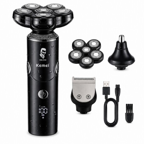 Afeitadora Corta Pelo Barba Multifunción 4en1 KEMEI KM-2193 Negro