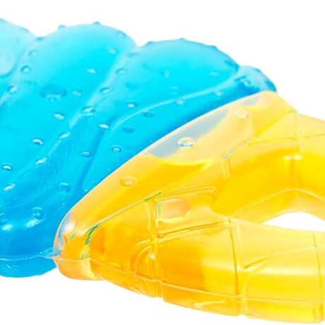 Mordillo silicona con agua Heladito azul