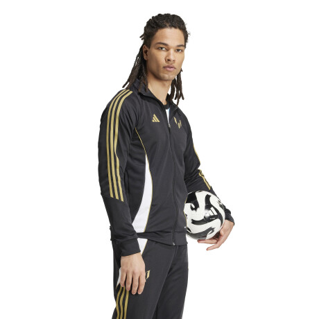 Campera de Hombre Adidas Messi Zip Negro - Dorado