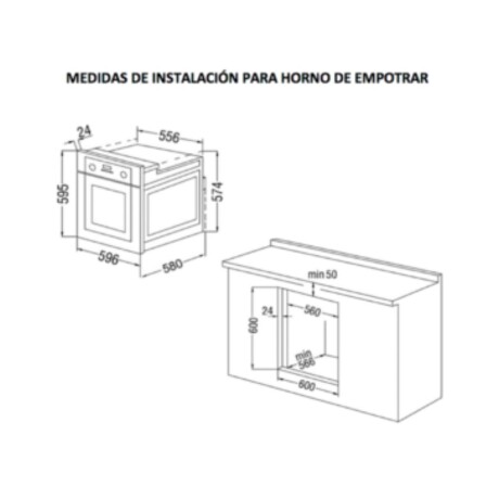 Horno de Empotrar James HEE G2 Inox. Horno de Empotrar James HEE G2 Inox.