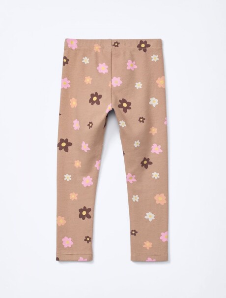 CALZA INFANTIL ESTAMPADA BEIGE