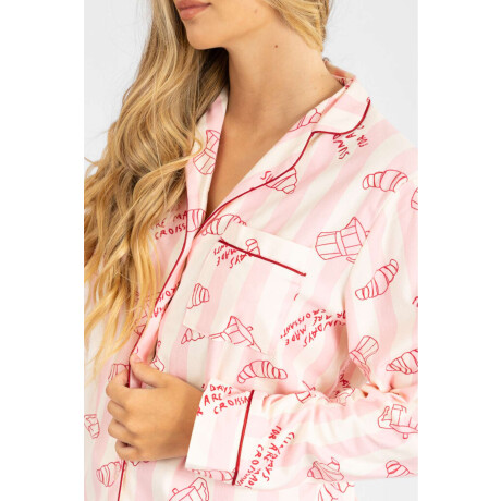 Pijama flannel fleece lucky girl Rosado