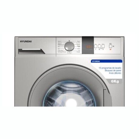 Lavarropas HYUNDAI HYEV6WMS Carga Frontal Capacidad 6Kg - Inox Lavarropas HYUNDAI HYEV6WMS Carga Frontal Capacidad 6Kg - Inox